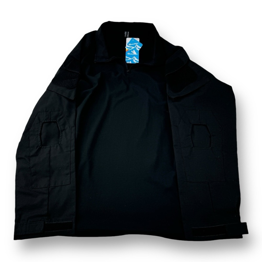 MagcoMsen NWT‎ ¼ Zip Black Pullover Sweater, XL - Polyester Cotton Spandex Blend
